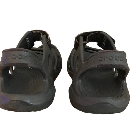 Croc Shoes Men Size 11 Black Swiftwater River Sandal Comfort Outdoors Traction - Picture 10 of 15
